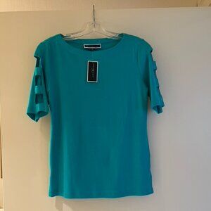 Turquoise Cotton Tee Size Petite Small
